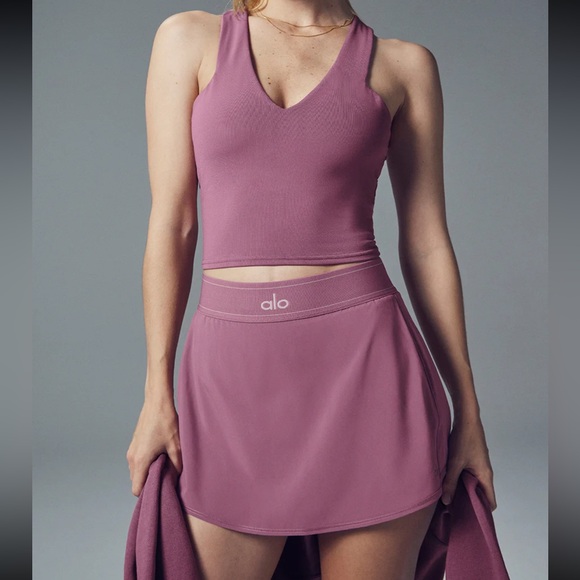 NWT Alo Match Point Tennis Skirt Soft Mulberry - Picture 2 of 7